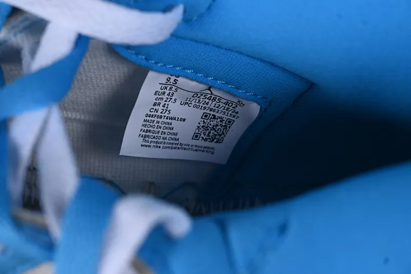 All categories Air Jordan Jordan series basketball shoes Air Jordan 1 High Foreign trade version Air Jordan 1 High OG "UNC Reimagined" AJ1 Joe 1 distressed North Carolina blue DZ5485-402